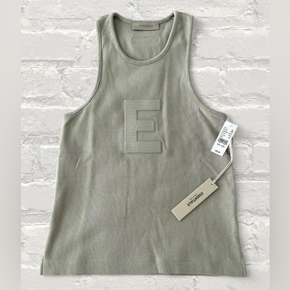 Fear of God Essentials Waffle Tank ‘Seal’ - Picture 4 of 8